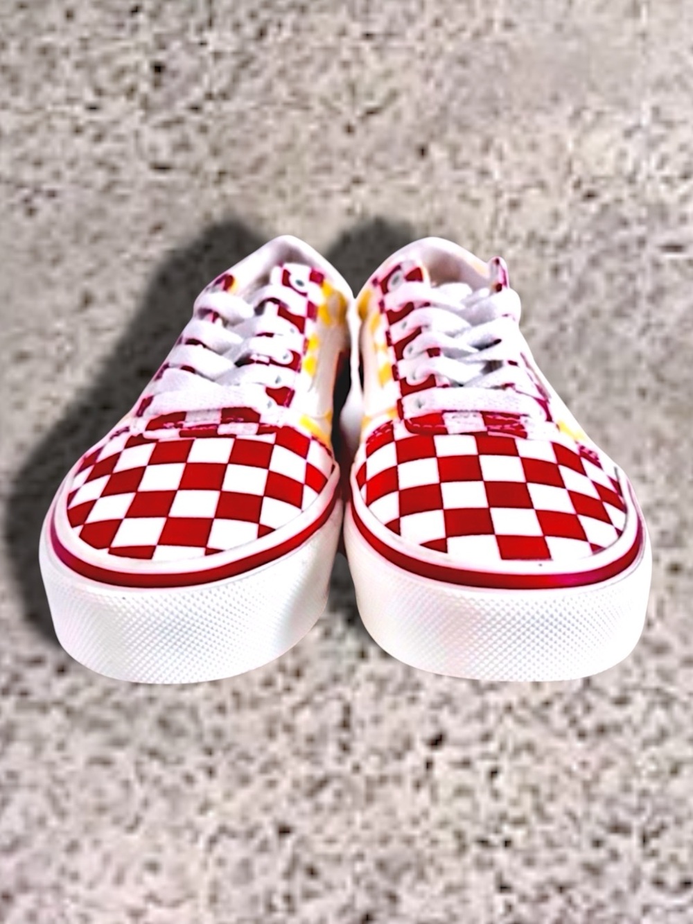 NWOT Vans Checkerboard Little Kid Sneakers Multicolor Lace‑Up Unisex Size 13 - Picture 6 of 10
